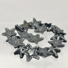 Load image into Gallery viewer, Hand Carved Hematite Starfish Pendant Beads | 20.5x20.5x7mm | Graphite - PremiumBead Alternate Image 8