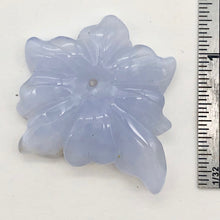 Load image into Gallery viewer, 35.5cts Exquisitely Hand Carved Blue Chalcedony Flower Pendant Bead - PremiumBead Primary Image 1