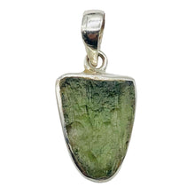 Load image into Gallery viewer, Moldavite Sterling Silver Drop | 1 1/8" Long | Green | 1 Pendant |