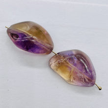 Load image into Gallery viewer, Ametrine Large Nugget Pendant Beads | 22x12x12/22x15x10 | Purple/Gold | 2 Beads|