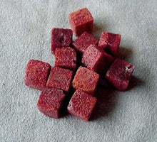 Load image into Gallery viewer, 12 Red Sponge Coral Diagonal Cube Beads 4582 - PremiumBead Primary Image 1