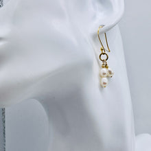 Load image into Gallery viewer, Stunning Faceted White Pearls with 14Kgf Earrings 300650