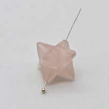 Load image into Gallery viewer, Kabbalah 2 Carved Rose Quartz Merkaba Star Beads | 25x15x15mm | Pink - PremiumBead Alternate Image 5