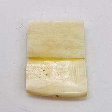 Load image into Gallery viewer, Bone Mouse Tile | 39x30x6mm | Brown White Black | 1 Pendant bead |