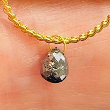 Load image into Gallery viewer, .71cts Natural Black Conflict Free Diamond 18K Pendant Bead | 5x4.25mm |