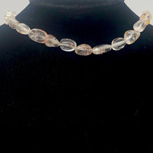 Load image into Gallery viewer, Lodalite Nugget Bead Strand | 15x12x10 to 15x11x9mm | Clear/Gold | 26 Bead(s) |