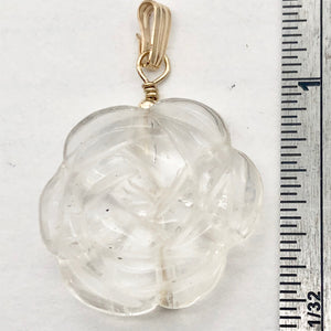 Quartz Flower Pendant Necklace | Semi Precious Stone Jewelry | 14 Kgf Pendant - PremiumBead Alternate Image 4