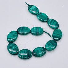 Load image into Gallery viewer, Exquisite Patterned Natural Malachite Oval Coin Bead 7.75 inch Strand 10249HS