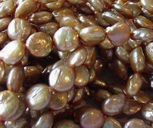 Load image into Gallery viewer, Sparkling Champagne Coin Fresh Water 9 to 10mm Pearl Strand 4480 - PremiumBead Alternate Image 2