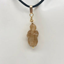 Load image into Gallery viewer, Hand Carved Tigereye/Quartz Goddess of Willendorf Pendant 509287TEQG - PremiumBead Alternate Image 6