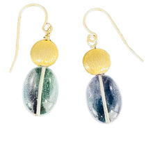 Load image into Gallery viewer, Fluorite 14K Gold Filled Drop/Dangle | 1 1/2" Long | Blue/Purple | 1 Earrings |