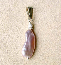 Load image into Gallery viewer, Pink Biwa FW Pearl with Sterling Silver Pendant, 1.5 inches 5082J - PremiumBead Alternate Image 8