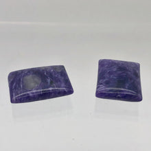 Load image into Gallery viewer, 75cts of Rare Rectangular Pillow Charoite Beads | 2 Beads | 26x20x8mm | 10871D - PremiumBead Alternate Image 7