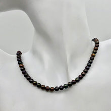 Load image into Gallery viewer, Dramatic Rainbow Red Cocoa Freshwater Pearl 14Kgf Necklace | 16 Inch |