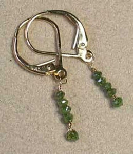Sparkle Parrot Green Diamond (.73cts) & 14K Gold Earrings 309605 - PremiumBead Alternate Image 7