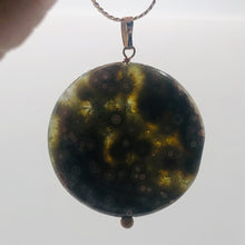Load image into Gallery viewer, Ocean Jasper with Druzy Pocket 14K Gold Filled Pendant | 1 3/4" Long | Green |