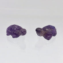 Load image into Gallery viewer, Charming 2 Carved Amethyst Turtle Beads | 22x12.5x9mm | Purple - PremiumBead Alternate Image 7