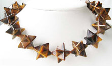 Load image into Gallery viewer, Kabbalah 2 Carved Tigereye Merkabah Star Beads 009288TE - PremiumBead Primary Image 1