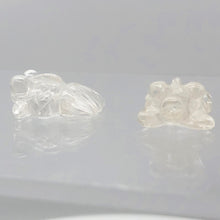 Load image into Gallery viewer, Swimmin' 2 Carved Animal Quartz Goldfish Beads | 20x14x8mm | Clear