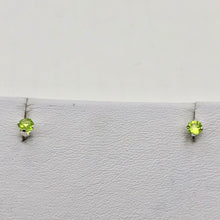 Load image into Gallery viewer, August! 3mm Created Peridot & Silver Earrings 10146H - PremiumBead Alternate Image 5