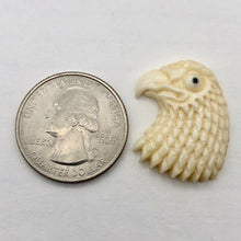 Load image into Gallery viewer, Waterbuffalo Bone Bald Eagle | 25x22x6mm | Cream | 1 Bead - PremiumBead Alternate Image 5