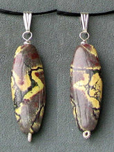 Load image into Gallery viewer, Gorgeous! Yellow W/Black and Rust Matrix Turquoise Silver Pendant! 006520E - PremiumBead Primary Image 1