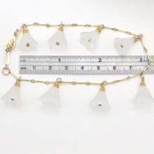 Load image into Gallery viewer, White Jade Flower & 14Kgf - 8" Bracelet W/ 14K Clasp 404145