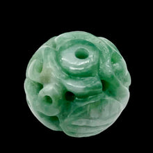 Load image into Gallery viewer, Jade AAA Intricately Carved Round Bead | 14mm | Green | 1 Bead |