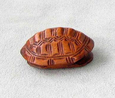 Hand Carved Turtle Shell Boxwood Ojime/Netsuke Bead - PremiumBead Primary Image 1