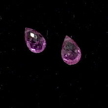 Load image into Gallery viewer, Pair AAA Brilliant Facetted Pink Sapphire Briolette Beads -1.25 Caret | 6x4x3mm
