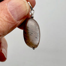 Load image into Gallery viewer, Moonstone Chatoyant Sterling Silver Drop Pendant | 1 1/2" Long | Silver Gray |