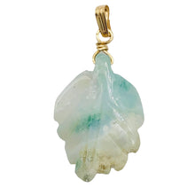 Load image into Gallery viewer, Ocean Jasper 14K Gold Filled Leaf Pendant| 1 1/2" Long| Seafoam Green| 1 Pendant