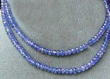 Load image into Gallery viewer, Tanzanite Faceted From 3x1.25mm to 2.5x1mm Roundel Bead 7.5 inch Strand 9713HS
