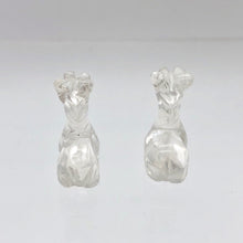Load image into Gallery viewer, Graceful 2 Carved Quartz Giraffe Beads | 20x15x8mm | Clear - PremiumBead Alternate Image 10