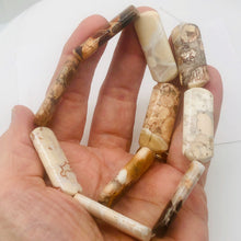 Load image into Gallery viewer, Conglomerate Jasper Rounded Rectangle Strand | 40X15X5 | Pastels/Brown | 10 Bead