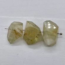 Load image into Gallery viewer, 3 Rutilated Quartz Centerpiece Beads 10574A