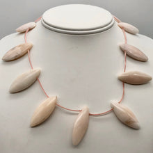 Load image into Gallery viewer, Pink Peruvian Opal Marquis Briolette 12 Bead Strand 10815A - PremiumBead Primary Image 1