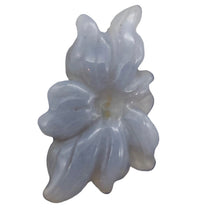 Load image into Gallery viewer, 12cts Exquisitely Hand Carved Blue Chalcedony Flower Pendant Bead