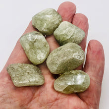 Load image into Gallery viewer, 1 Chatoyant Pale Green Kunzite Faceted Nugget Bead 3363A