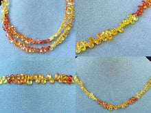 Load image into Gallery viewer, Flaming Multi-Hue Sapphire Briolette Strand 77cts 6085 - PremiumBead Alternate Image 4