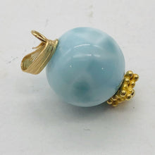 Load image into Gallery viewer, Larimar 14K Gold Filled Round | 1" Long | Blue | 1 Pendant