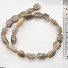 Load image into Gallery viewer, Grey Moonstone Bead Strand | 23x13x8mm to 18x11x9mm | Grey | 19 to 24 Strand