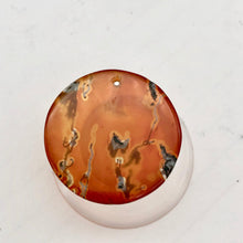 Load image into Gallery viewer, Orange Limbcast Pendant Bead - Halloween skies | 27x3mm | Orange | Round | - PremiumBead Alternate Image 4