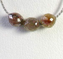 Load image into Gallery viewer, 3 Natural Red Platinum 1.80cts Diamond Beads 9314BB - PremiumBead Primary Image 1