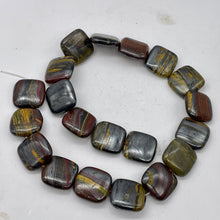 Load image into Gallery viewer, Fabulous Natural Tiger Iron 20x20x6mm Square Bead Strand 108821