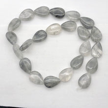 Load image into Gallery viewer, Tourmalated Quartz Teardrop Bead Strand | 18x12x6 | Gray | 23 Beads