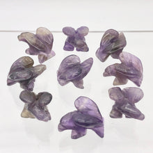 Load image into Gallery viewer, 2 Soaring Carved Amethyst Eagle Beads | 20.5x16x11.5mm | Purple/Grey - PremiumBead Alternate Image 10