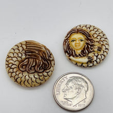 Load image into Gallery viewer, Cozy Hand Carved Mermaid Centerpiece Bead 4830H