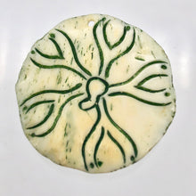 Load image into Gallery viewer, Koi Goldfish Waterbuffalo Carved Bone Bead, Red/Green, 29mm 10785 - PremiumBead Alternate Image 3