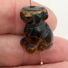 Load image into Gallery viewer, Faithful Puppy! 2 Tiger Eye Hand Carved Dog Beads | 22x15x15mm | Golden Brown